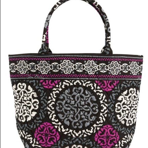 Vera Bradley Medium Tote in Canterberry Magenta Quilted - Picture 1 of 10
